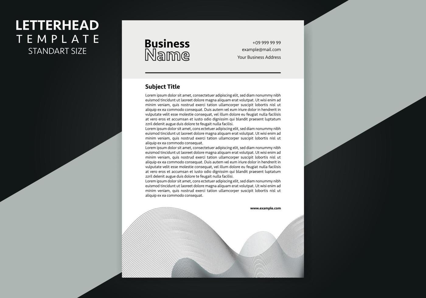 Corporate Business Letterhead, Elegant and minimalist style letterhead template design full Vector. vector