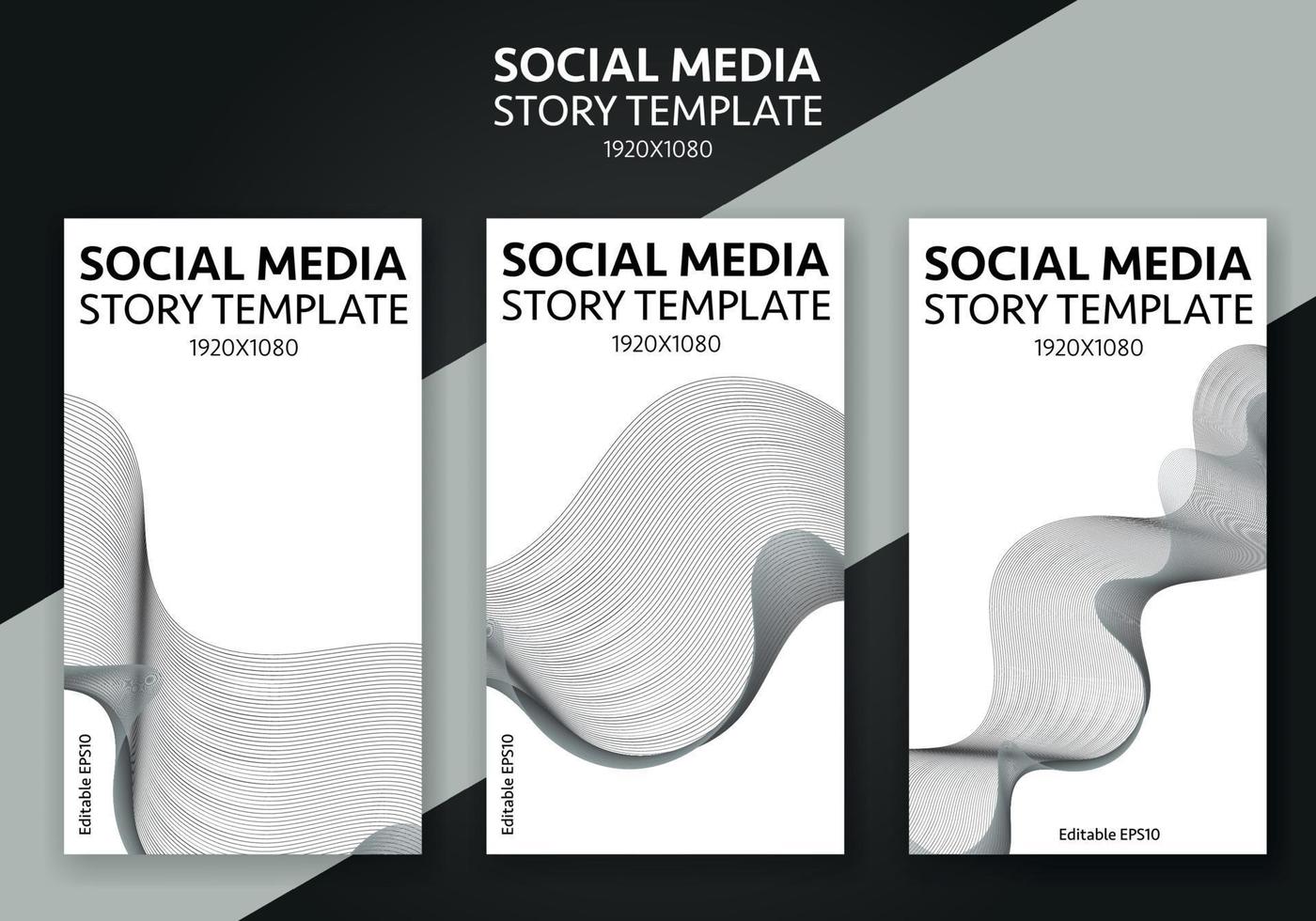 Abstract social media story template. Minimalistic social media vector story template.