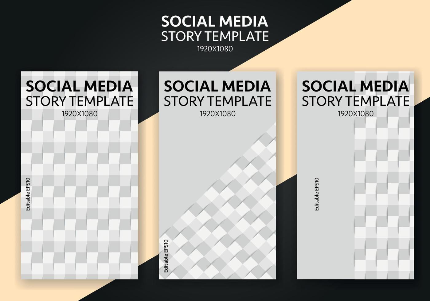 Abstract social media story template. Minimalistic social media vector story template.