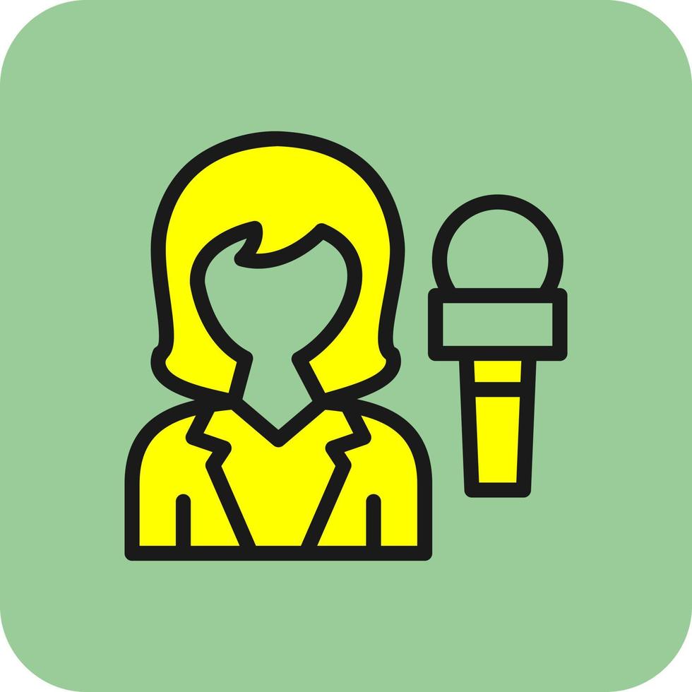 Reporter Vector Icon Design