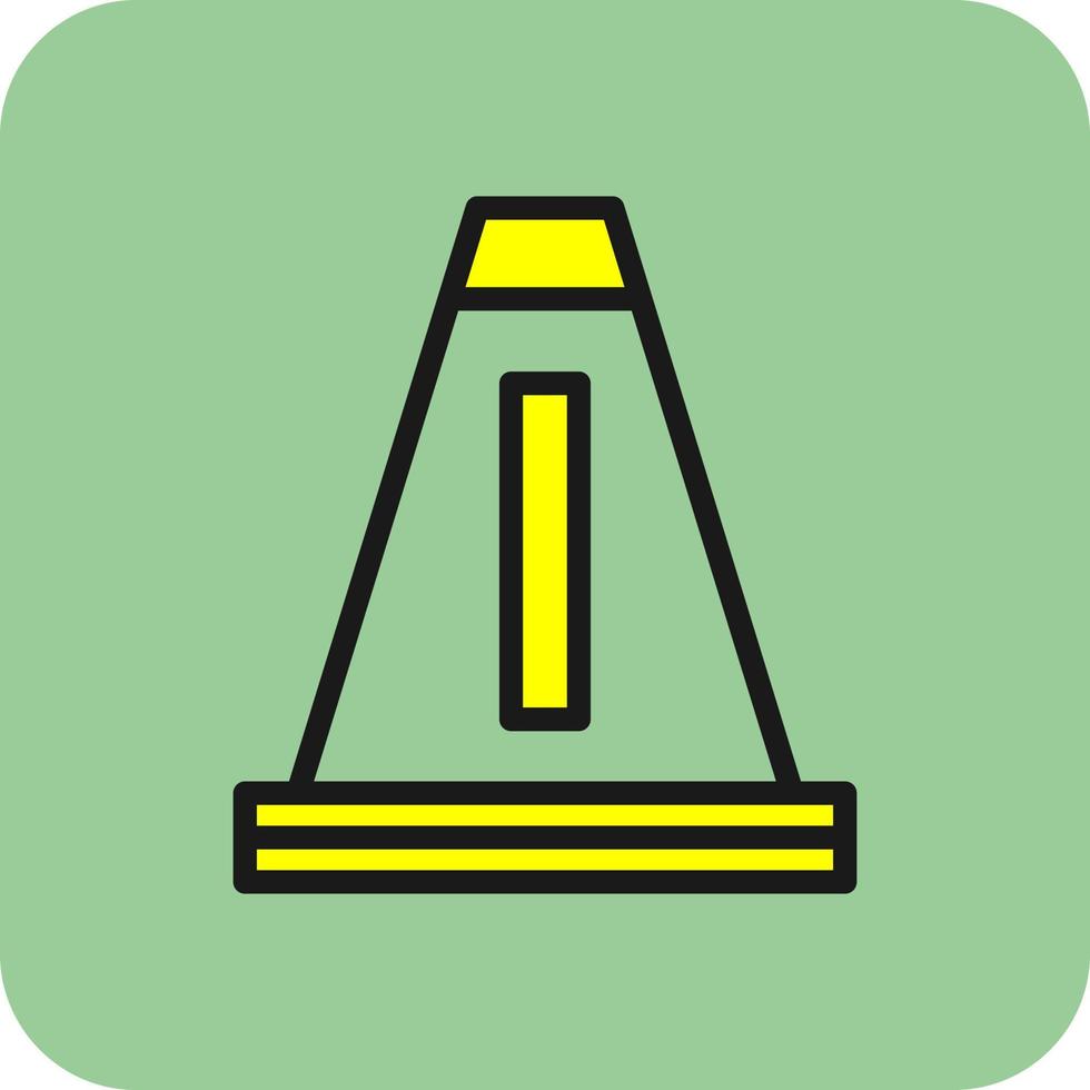 Traffic Cone Vector Icon Design