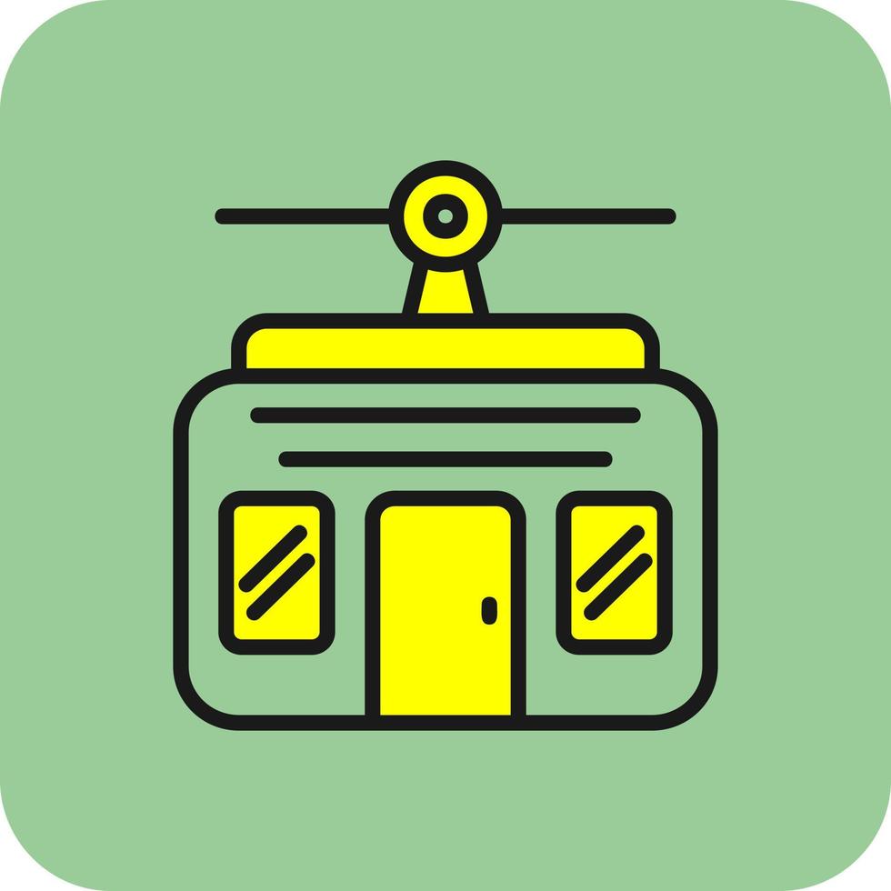 Cable Car Vector Icon Design