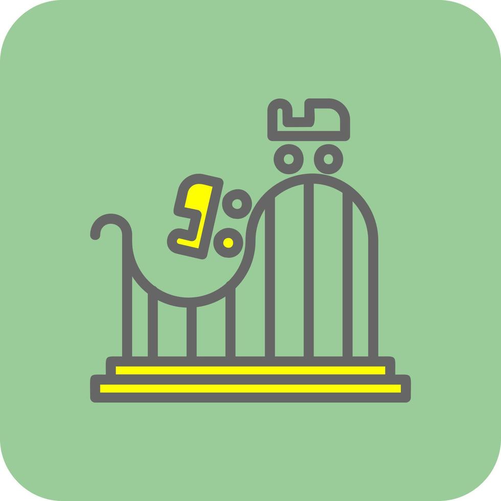 Roller Coaster Vector Icon Design