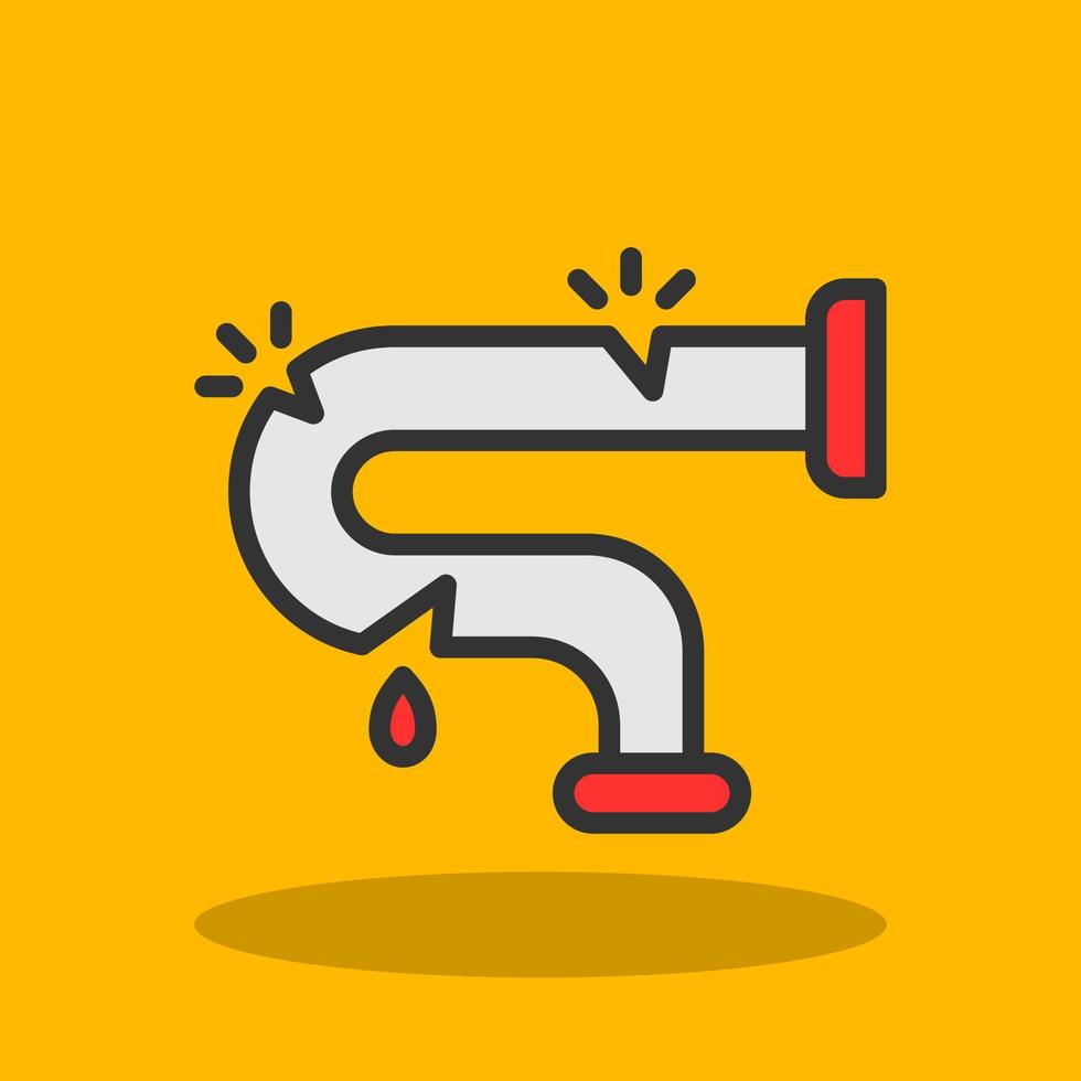 Damage Pipe Vector Icon Design