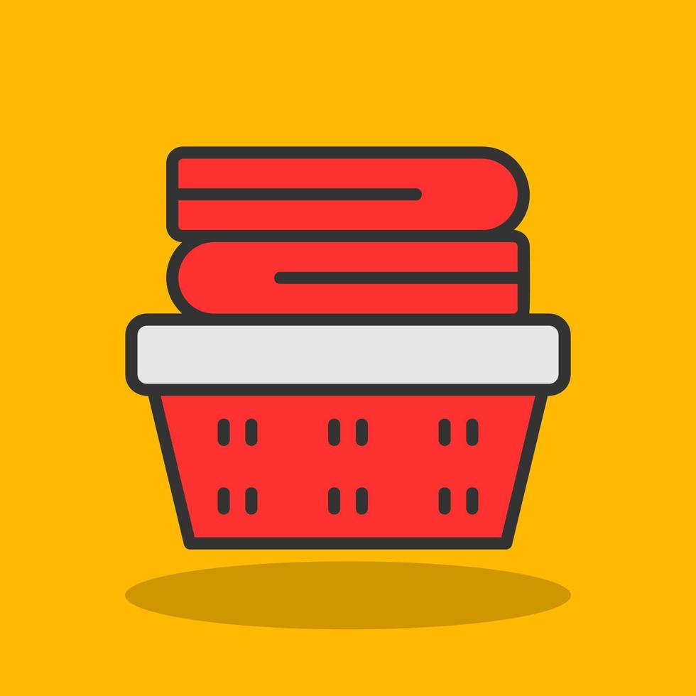 Laundry Basket Vector Icon Design