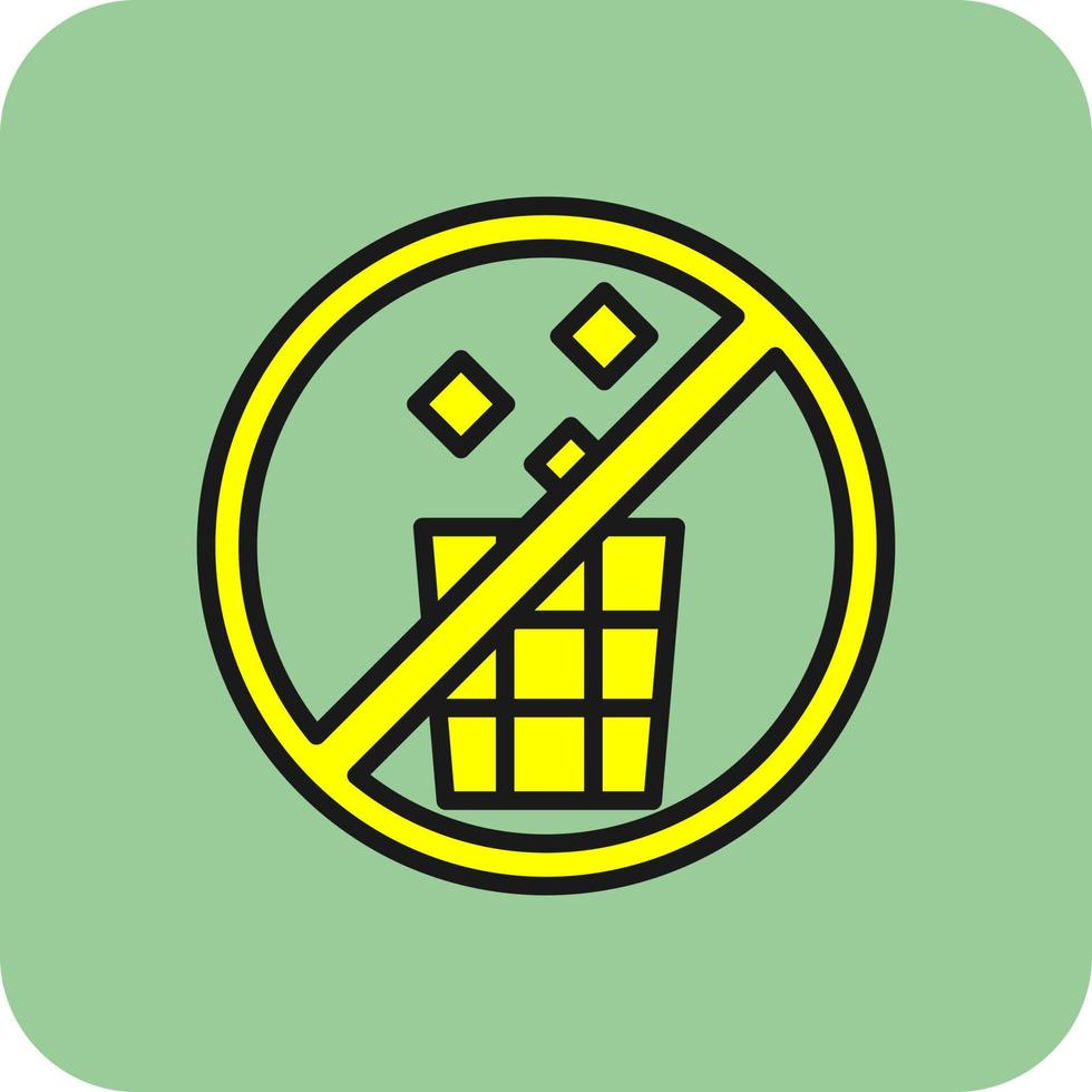 No Littering Vector Icon Design