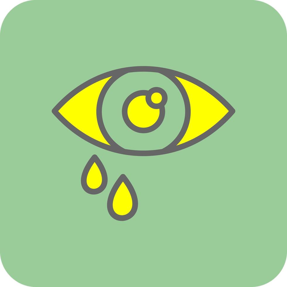 diseño de icono de vector de ojos llorosos