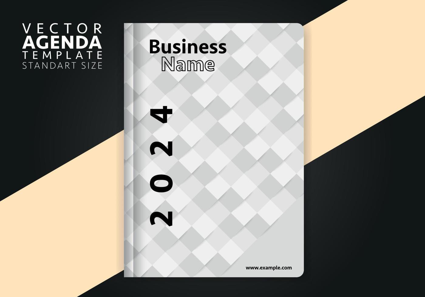 Vector agenda cover design. Creative and minimal agenda cover template suitable for corporate identity design.