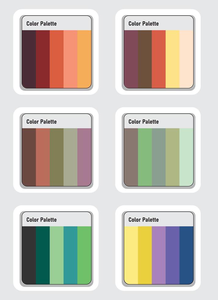 vector color paleta conjunto