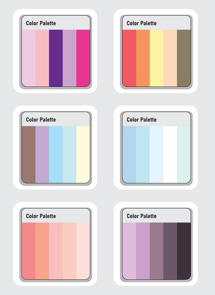 Vector color palette set