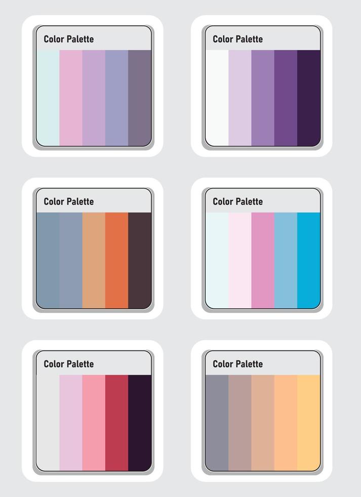 vector color paleta conjunto