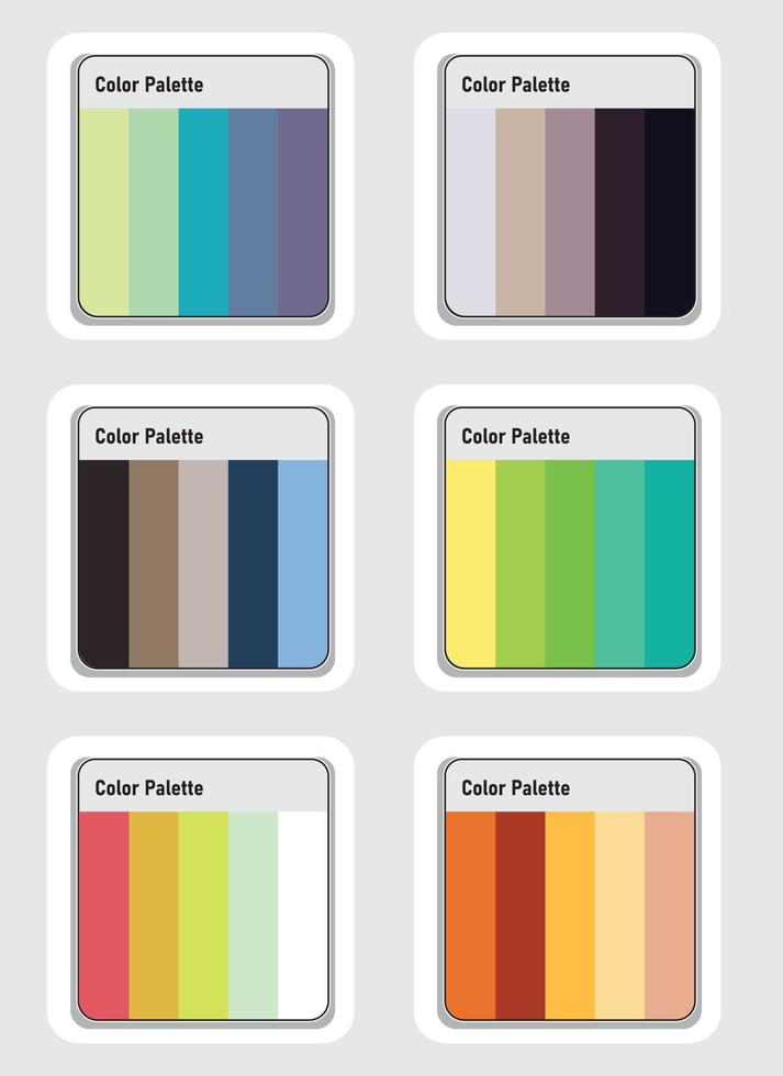 Vector color palette set