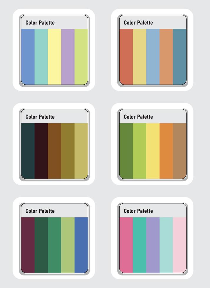 Vector color palette set