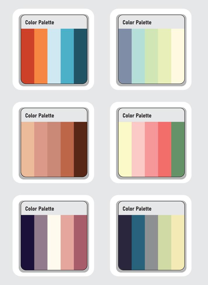 Vector color palette set