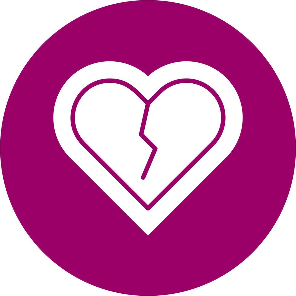 Broken Heart Vector Icon