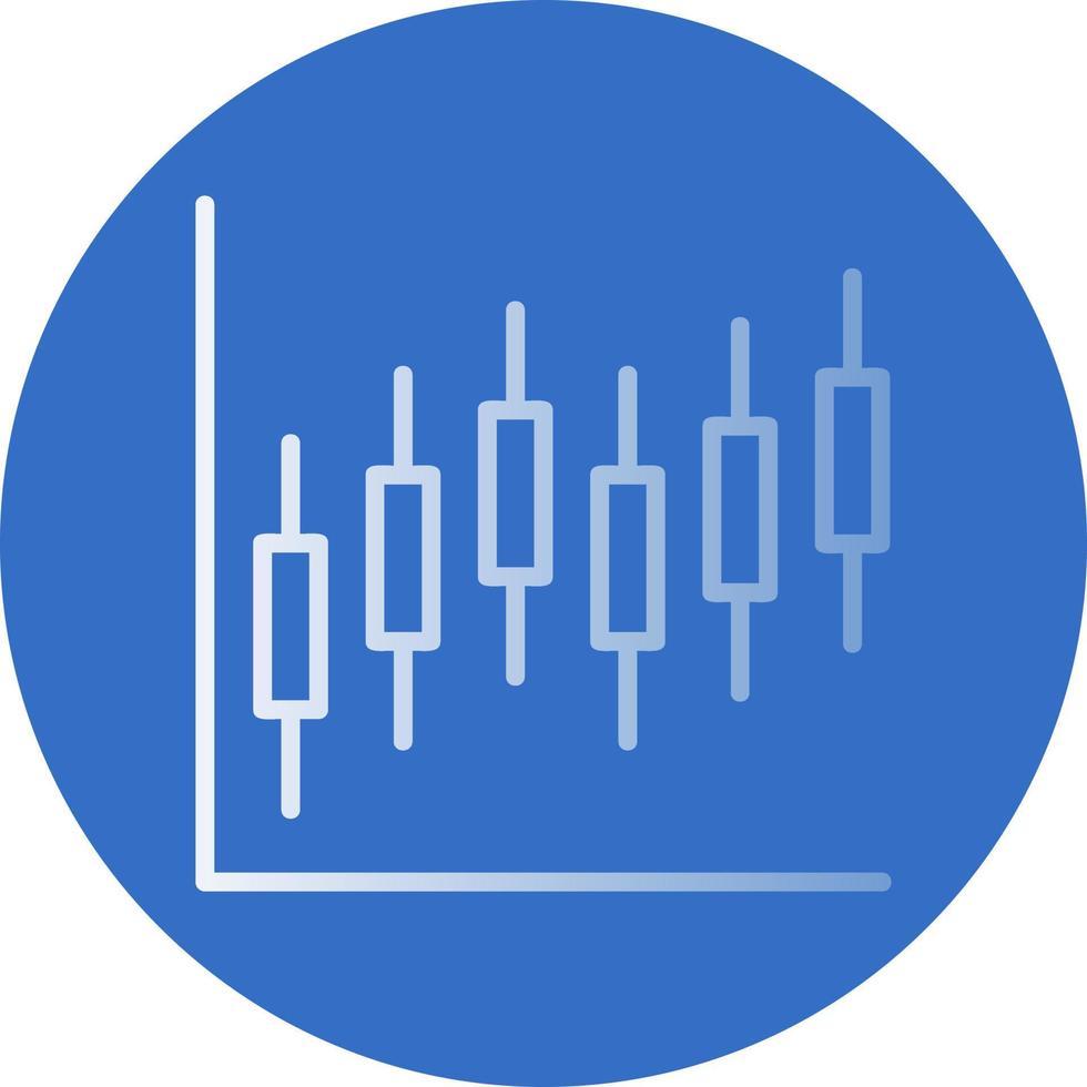 Candlestick Chart Vector Icon Design