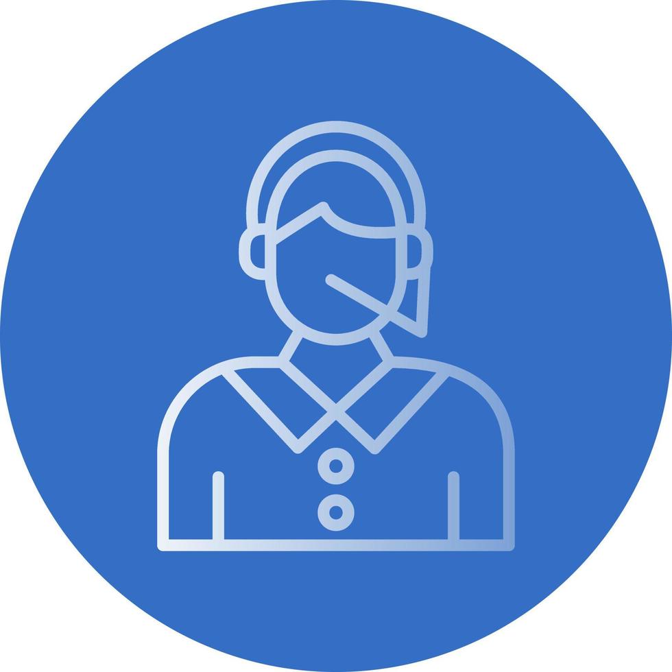 Call Center Agent Vector Icon Design