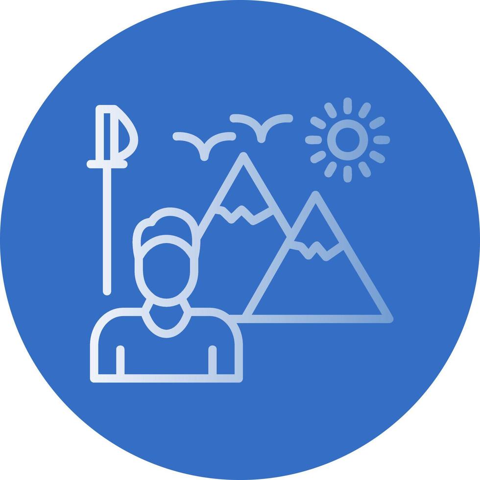 Hiking Vector Icon Design