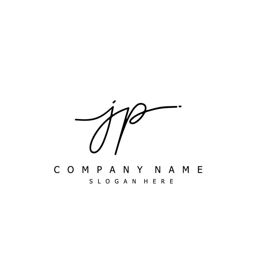 Initial JP handwriting of signature logo 21006508 Vector Art at Vecteezy