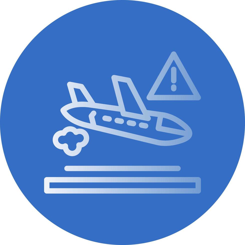 diseño de icono de vector de accidente de avión