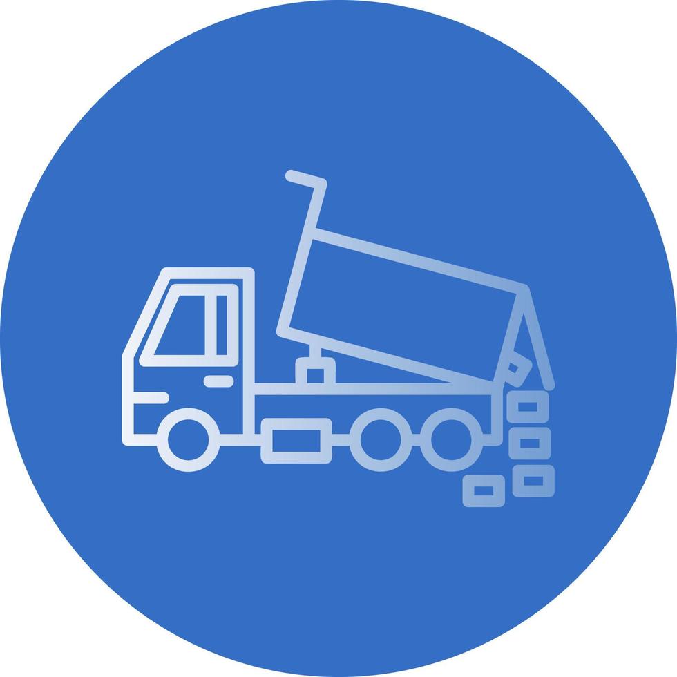 Dumper Truck Vector Icon Design