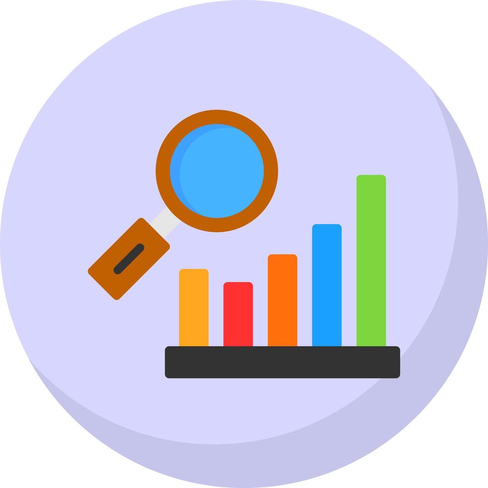 Bar Chart Research Vector Icon Design