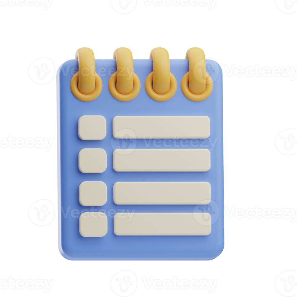 home screen notes illustration 3d png
