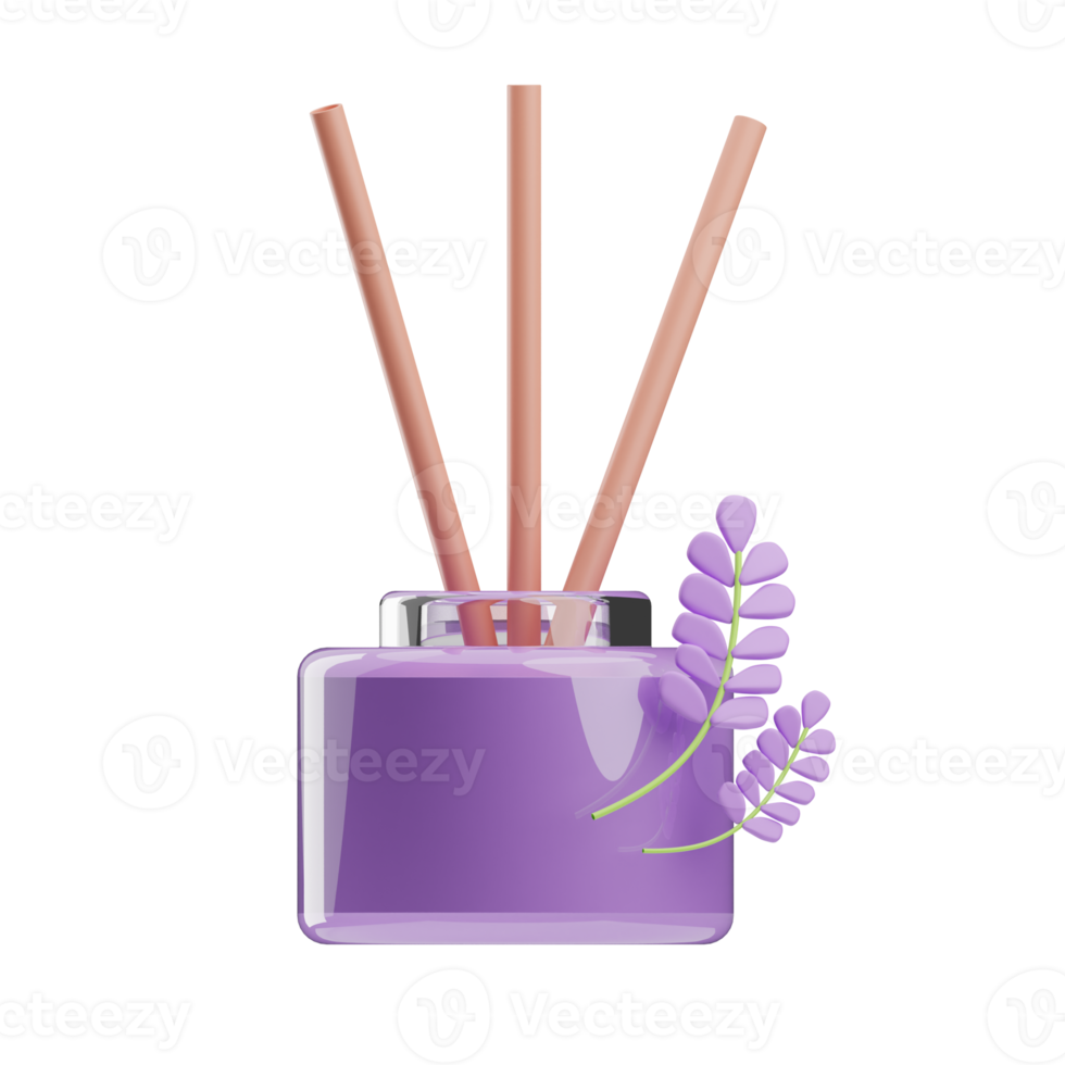 luxury cosmetic Reed Diffuser illustration 3d png
