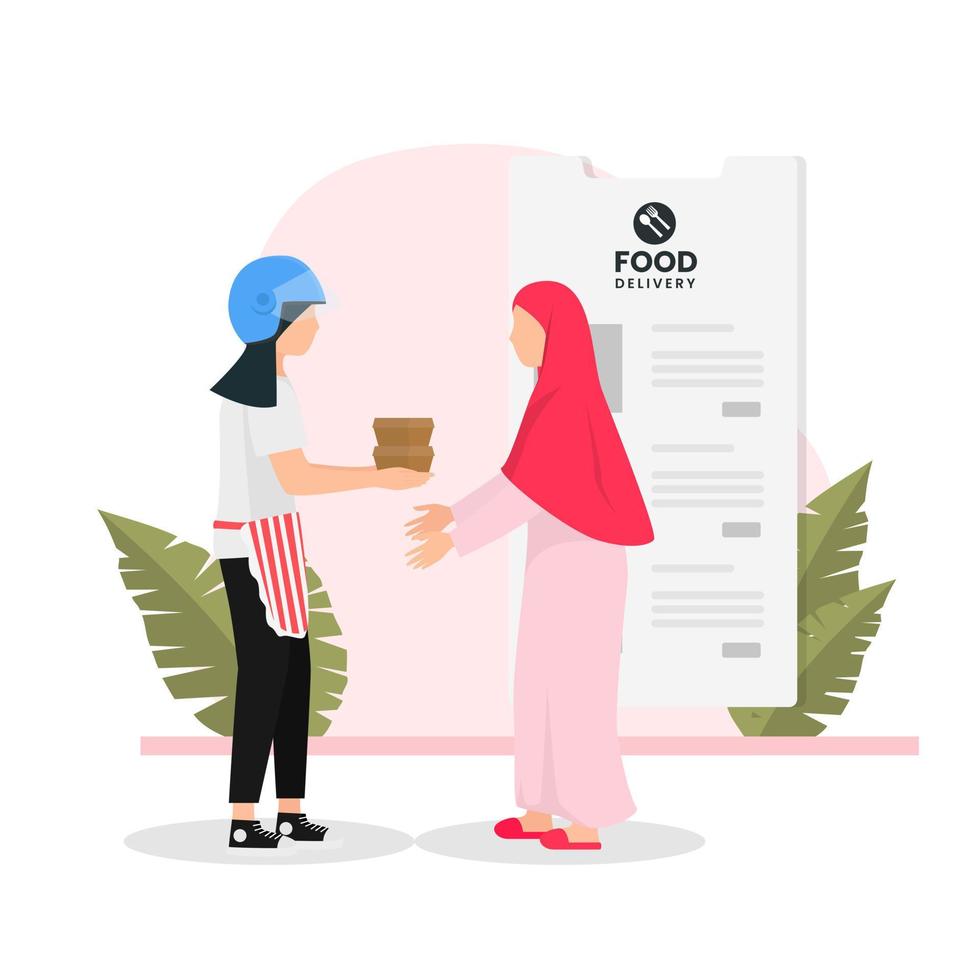 food delivery vector illustration