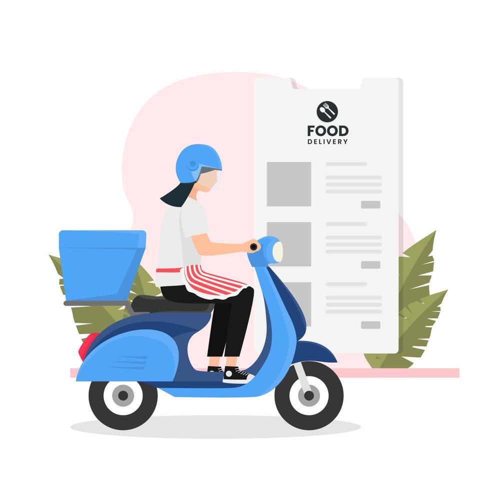 food delivery vector illustration