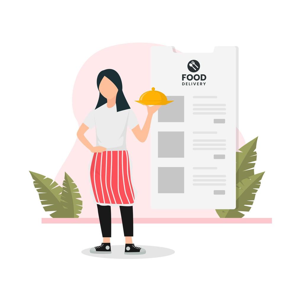 food delivery vector illustration