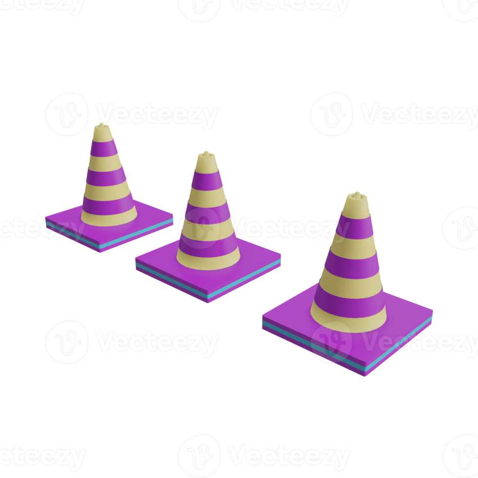 3D Traffic Cone Icon png