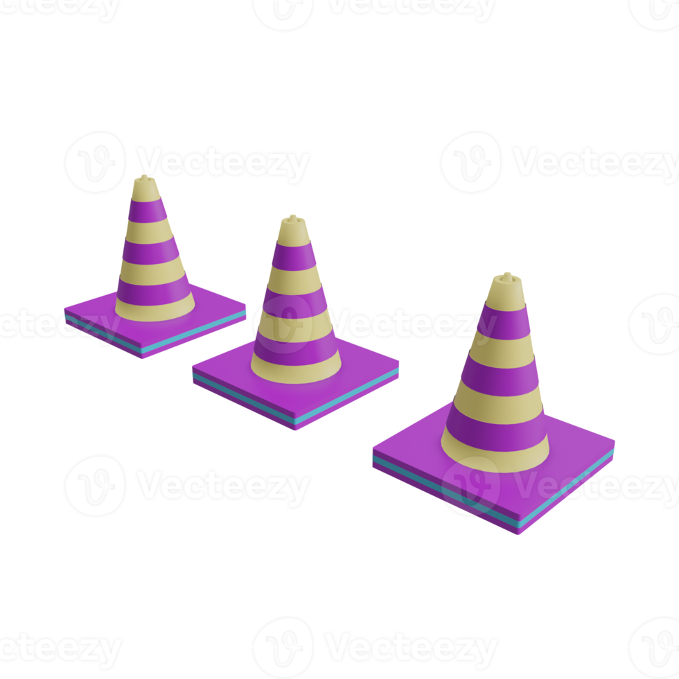 3D Traffic Cone Icon 21007340 PNG