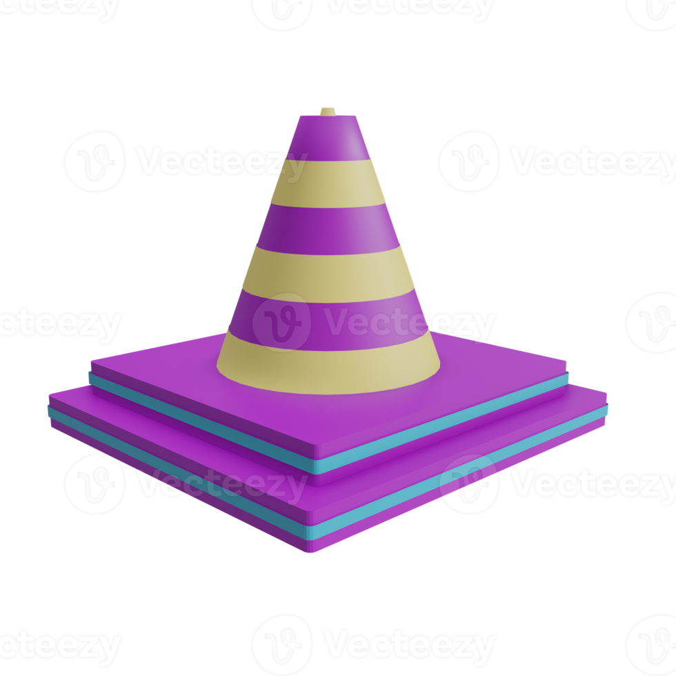 3D Traffic Cone Icon png