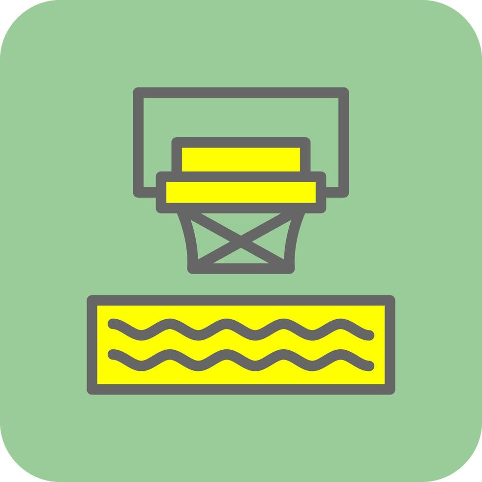 Water Basketball Vector Icon Design
