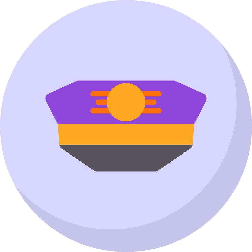 Pilot Hat Vector Icon Design