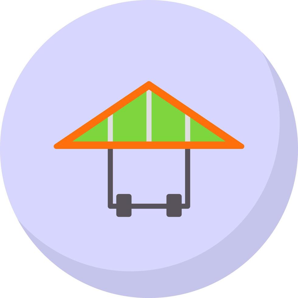 Hang Gliding Vector Icon Design