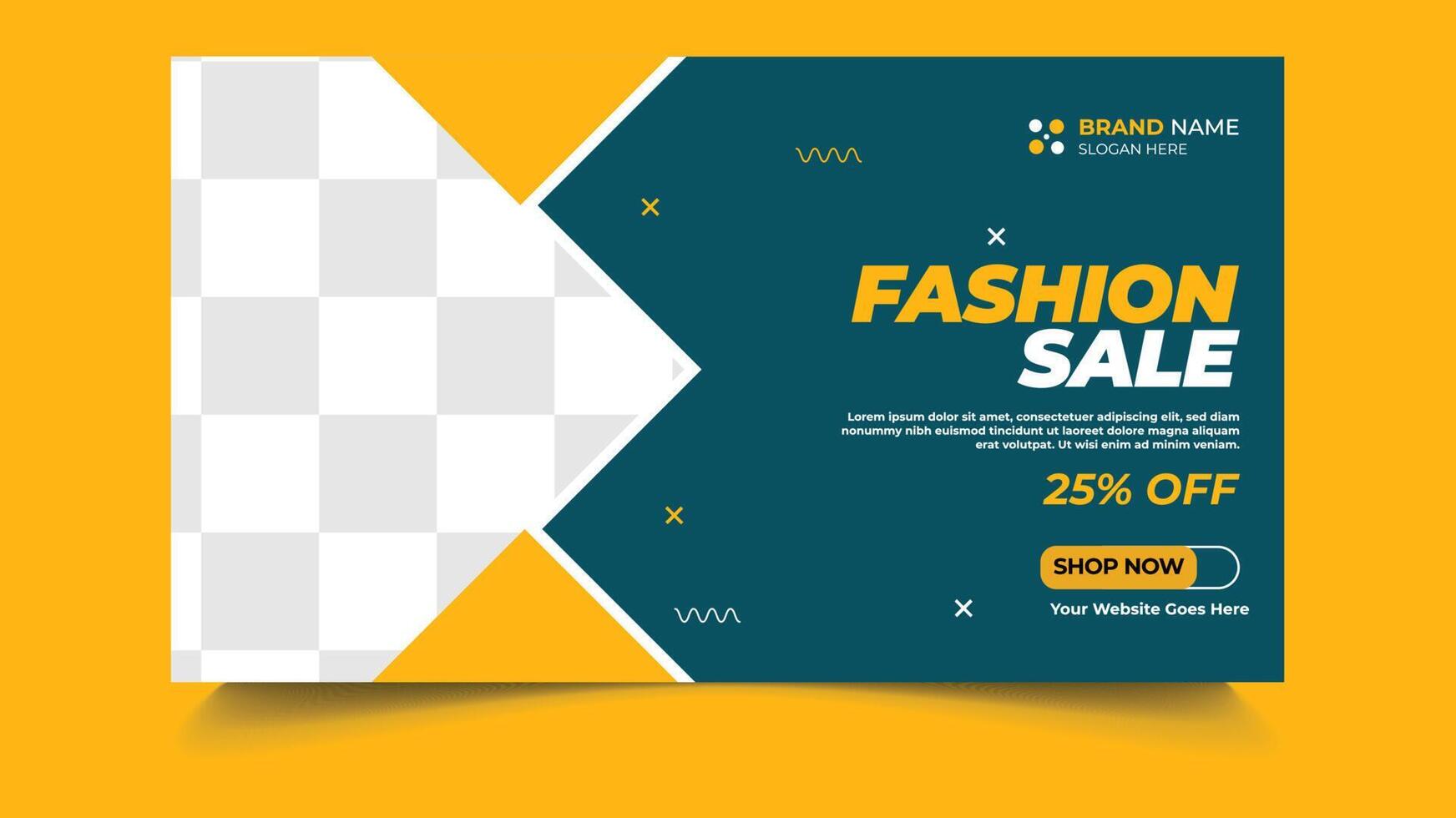Fashion Sale Web Banner Template Design vector