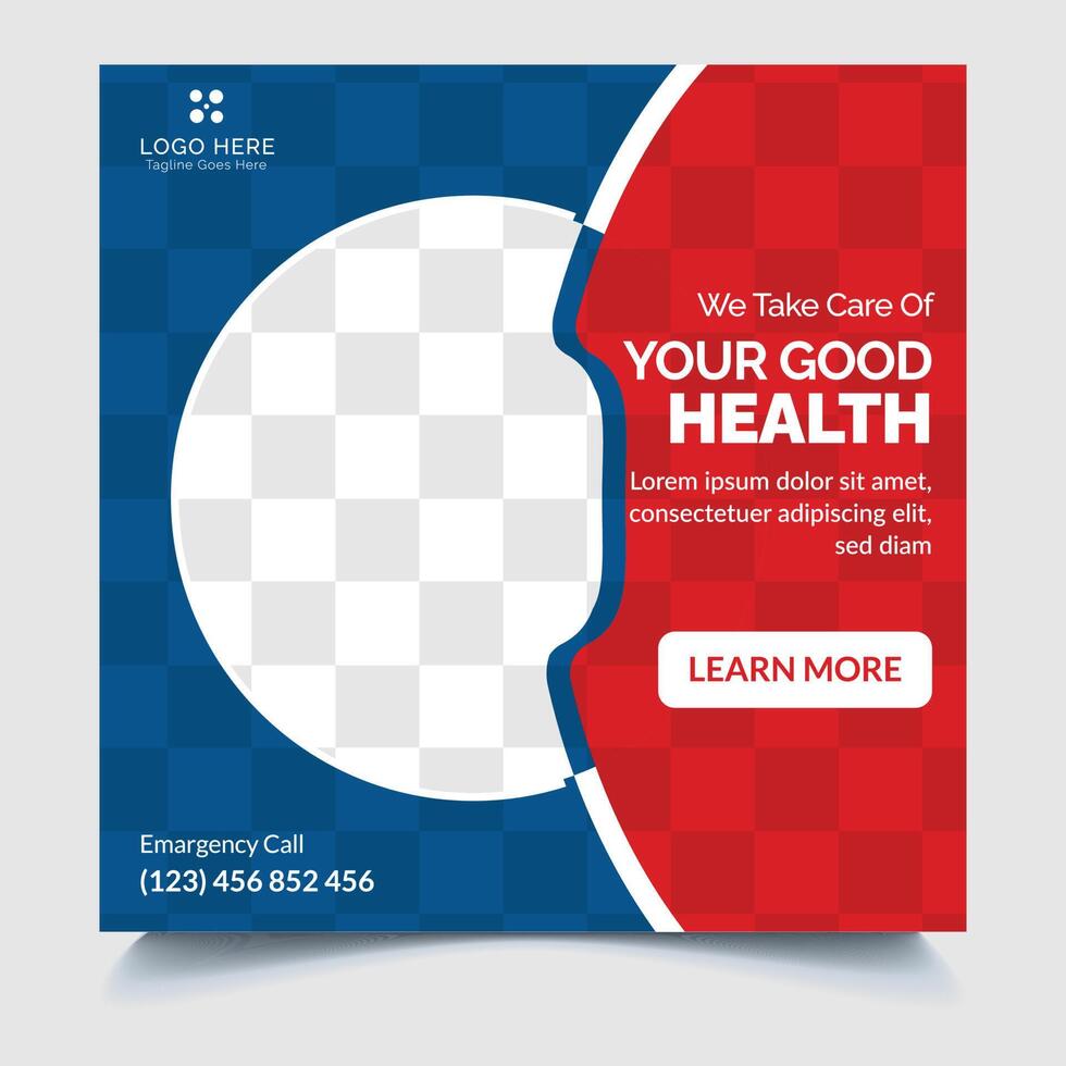 Medical Social Media Post Design vector