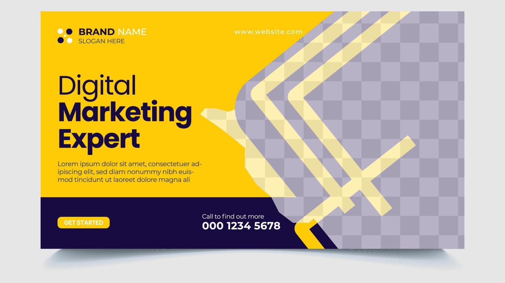 Digital Marketing Web Banner Template vector