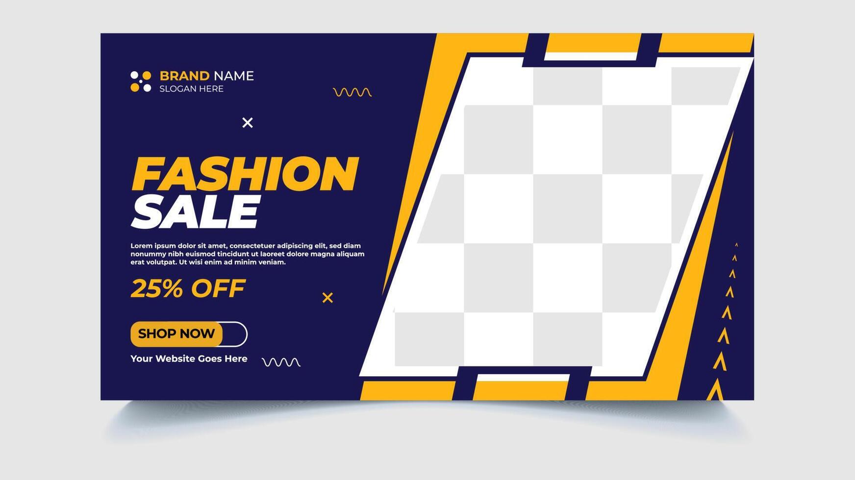 Fashion Sale Web Banner Template Design vector