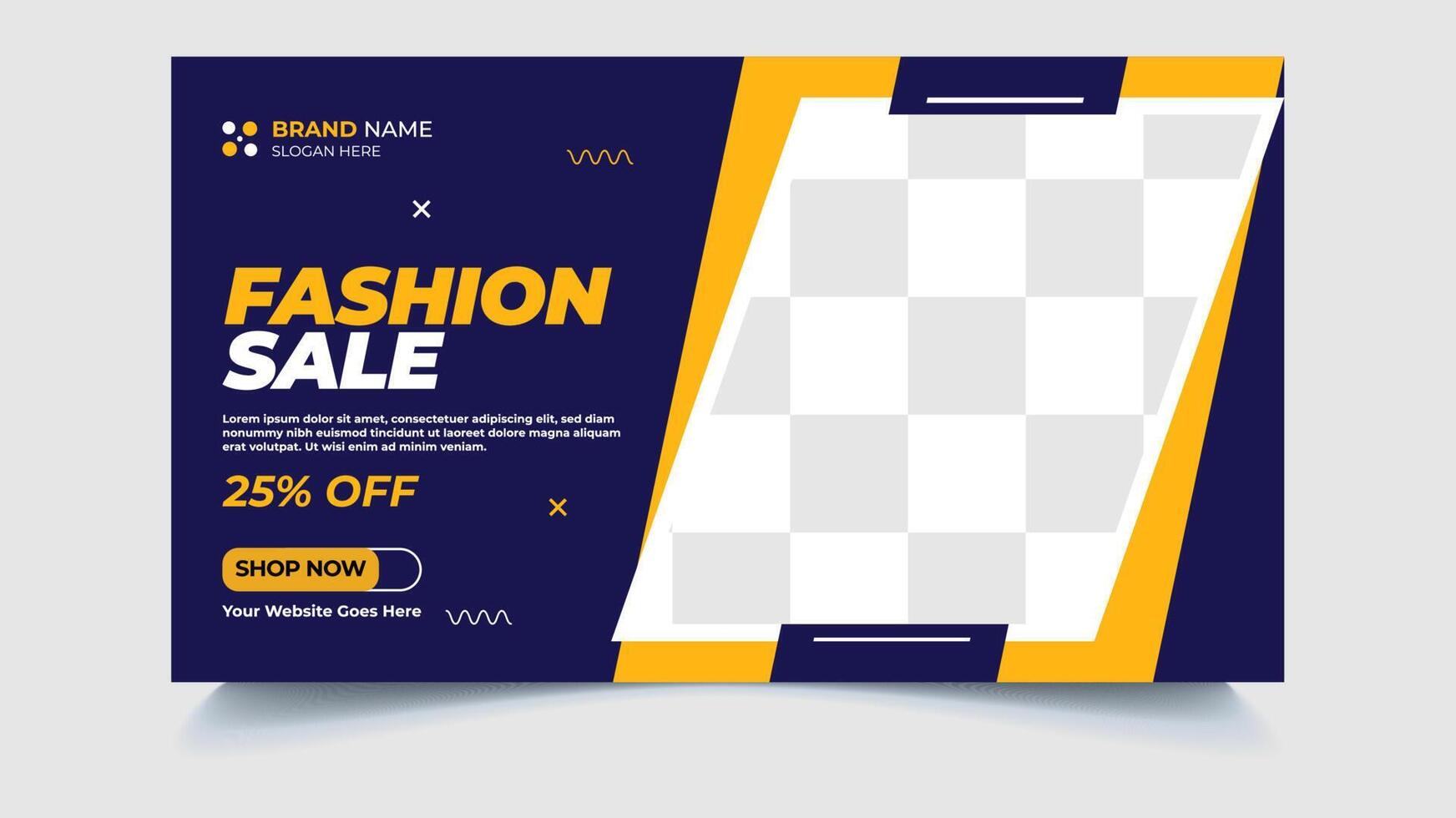 Fashion Sale Web Banner Template Design vector