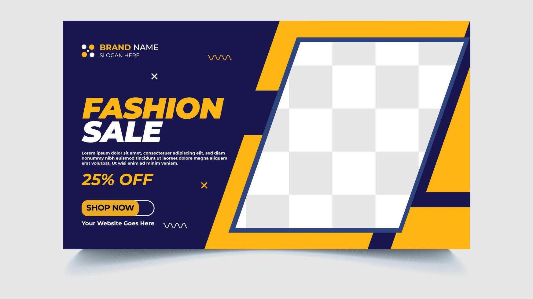Fashion Sale Web Banner Template Design vector