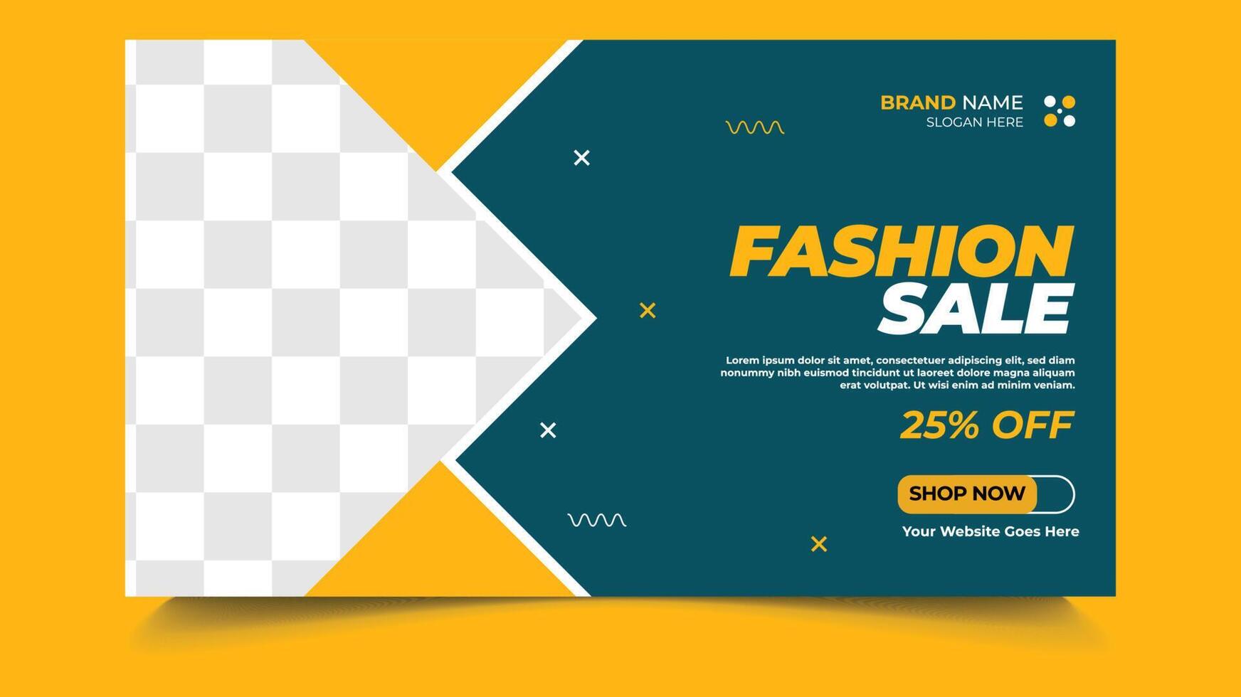 Fashion Sale Web Banner Template Design vector