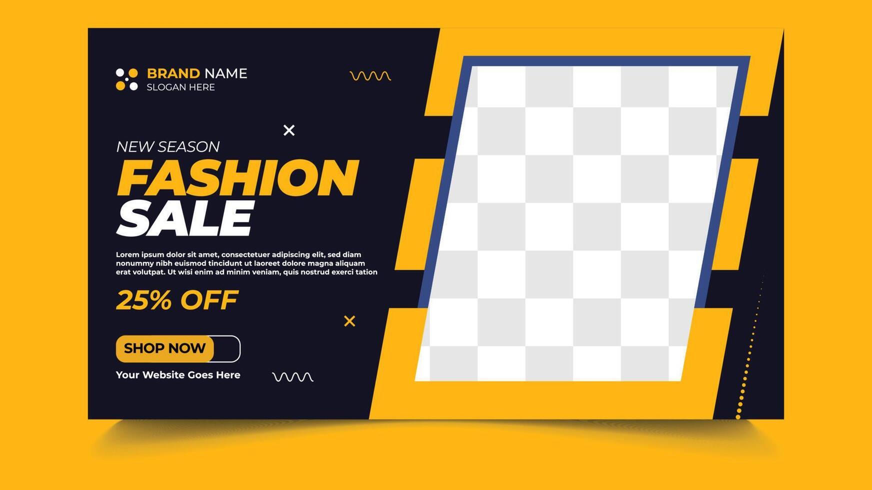 Fashion Sale Web Banner Template Design vector