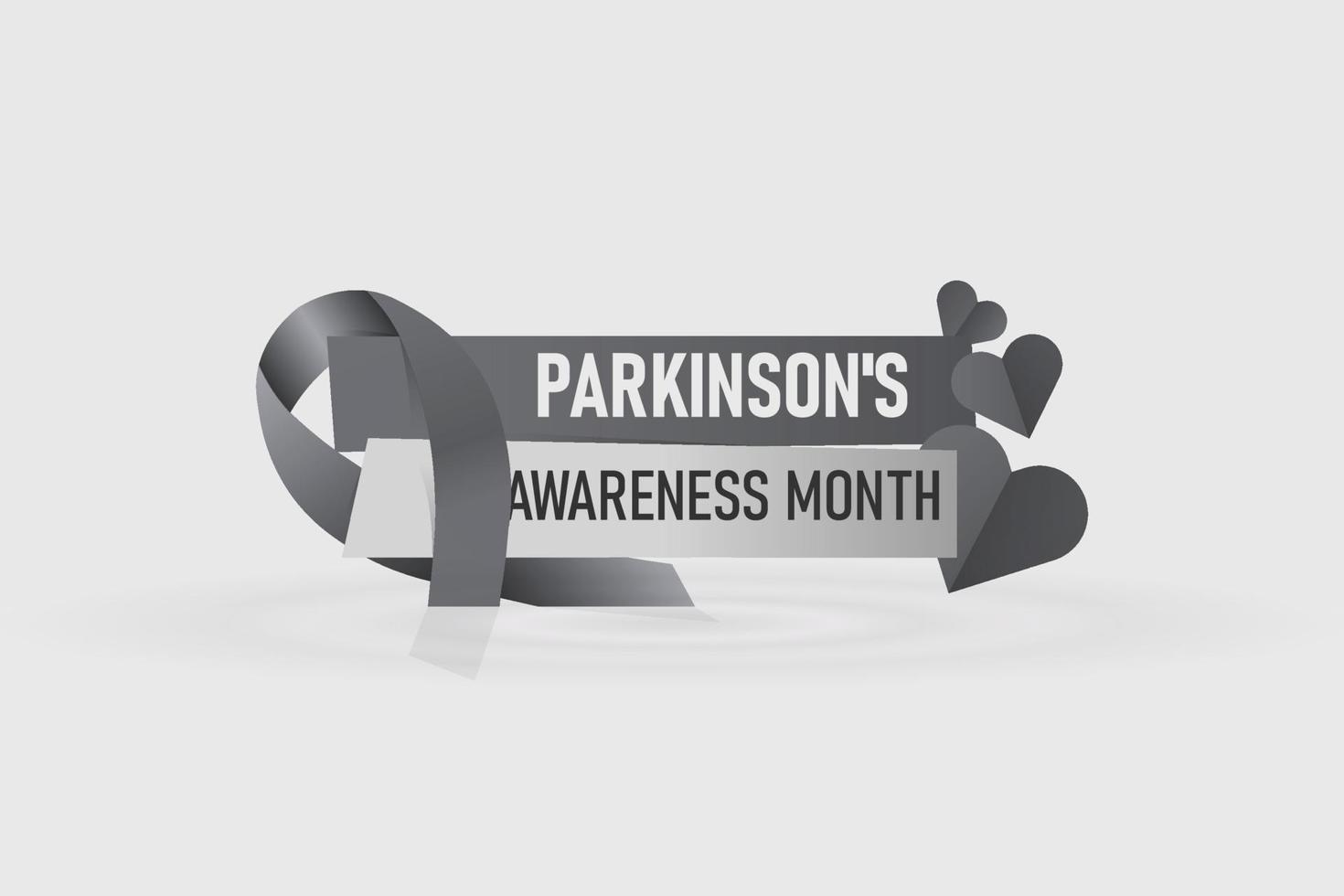 Parkinson conciencia mes antecedentes. vector