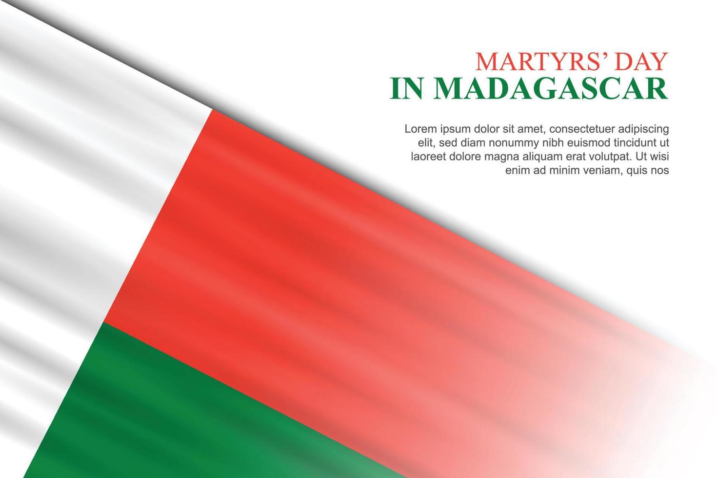 Martyrs Day in Madagascar background. vector