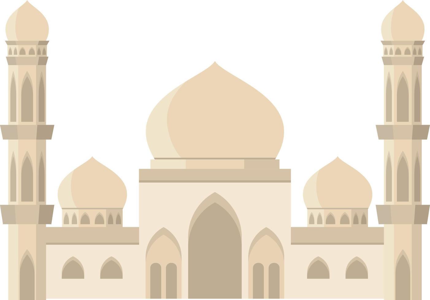 Modern flat illustration islamic mosque building. Mosque Cartoon Flat Vector Design. Perfect for children's books, diagrams, infographics, map, educational materials, and social media posts