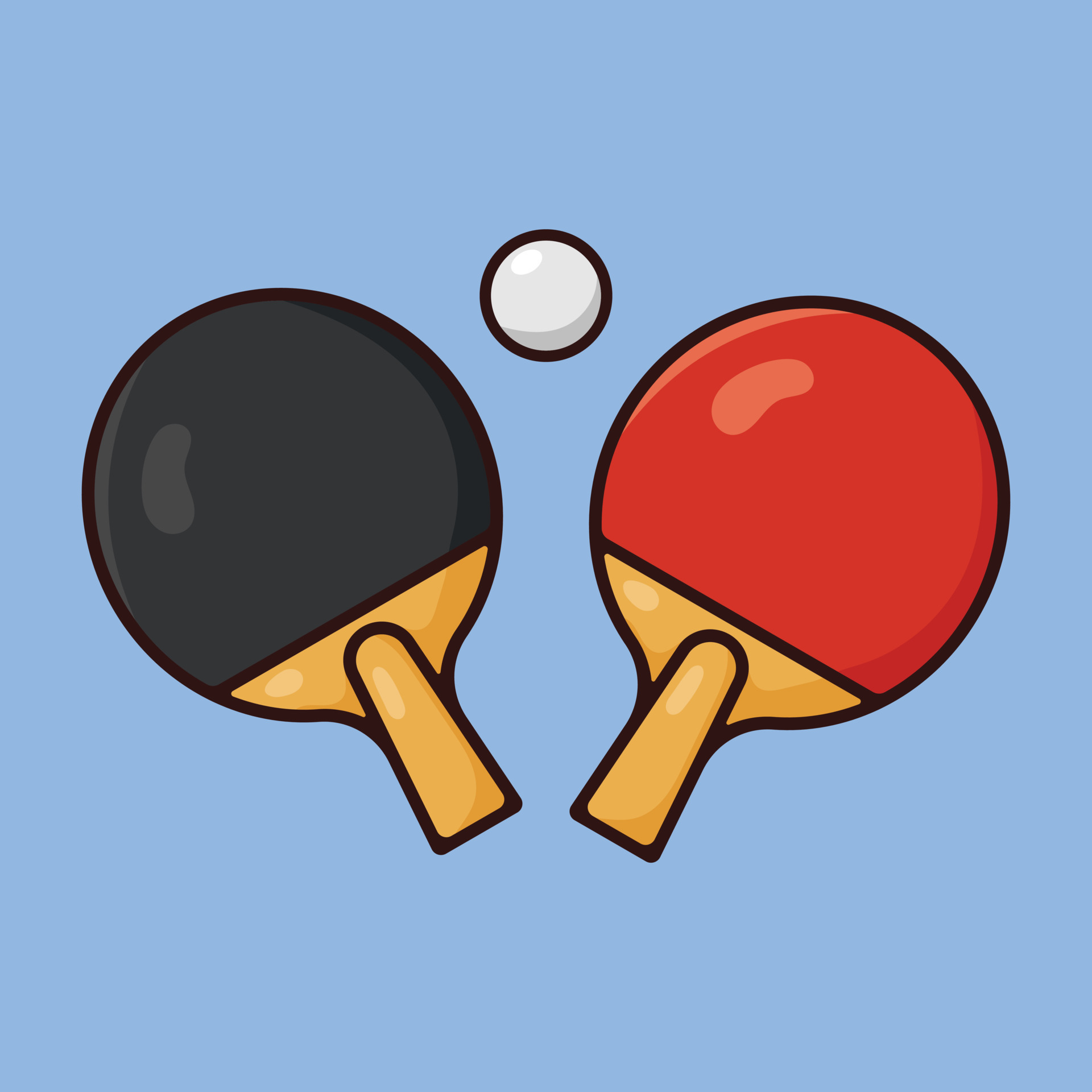 tennis table rackets and ball collection cartoon vector icon. Table tennis  sport equipment icon concept isolated vector illustration 21007633 Vector  Art at Vecteezy