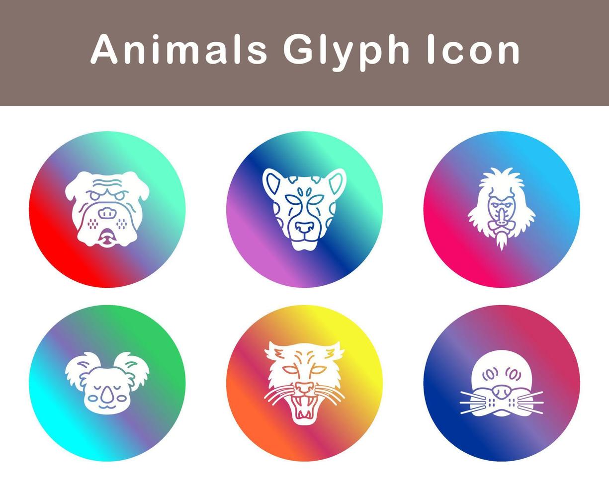 Animals Vector Icon Set